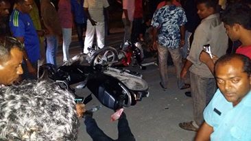 މިރޭ ހިތަދޫގައި ހިނގި އެކްސިޑެންޓް. ފޮޓޯ: އިސްމާއިލް އިބްރާހިމް ދީދީ