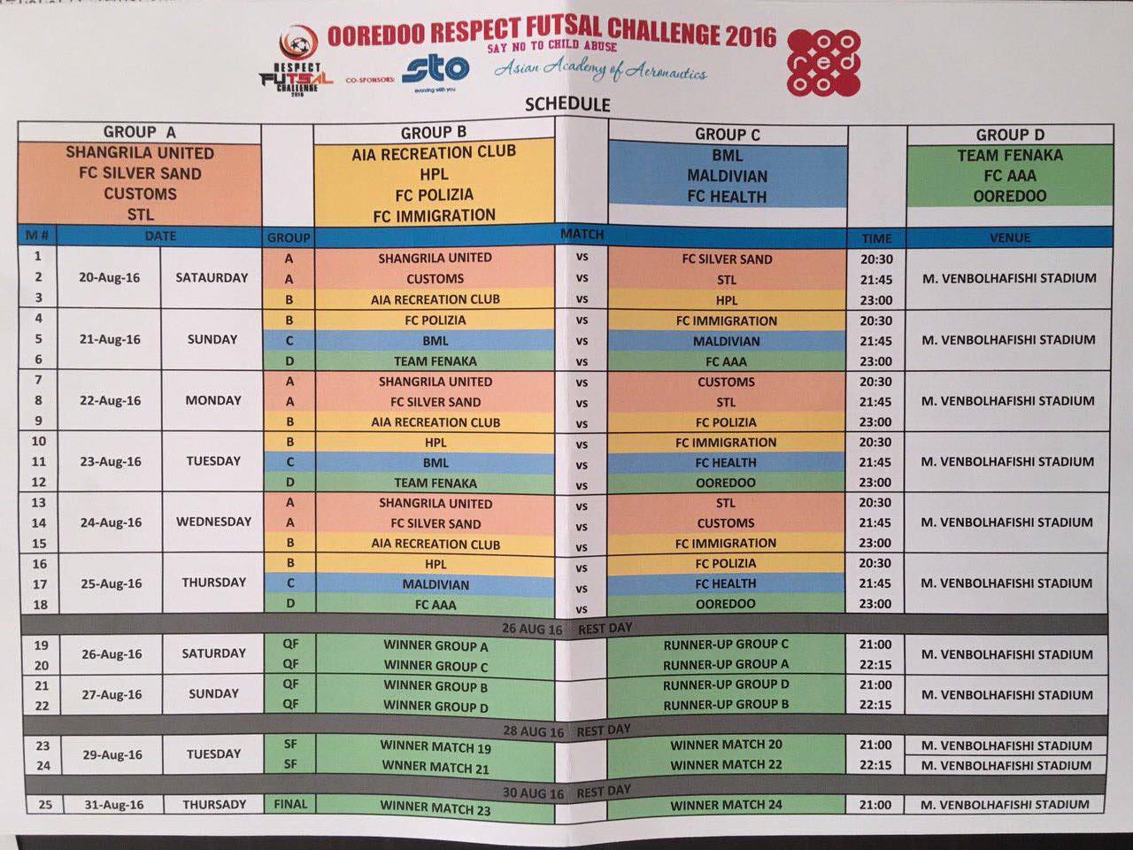 schedule